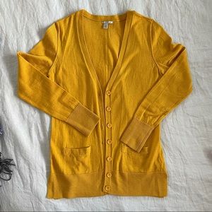 Halogen lightweight wool cardigan yellow